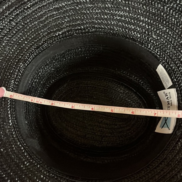 RARE VINTAGE BETMAR NEW YORK BLACK BOW SPRING STRAW DERBY/CHURCH/FORMAL HAT - Picture 9 of 9